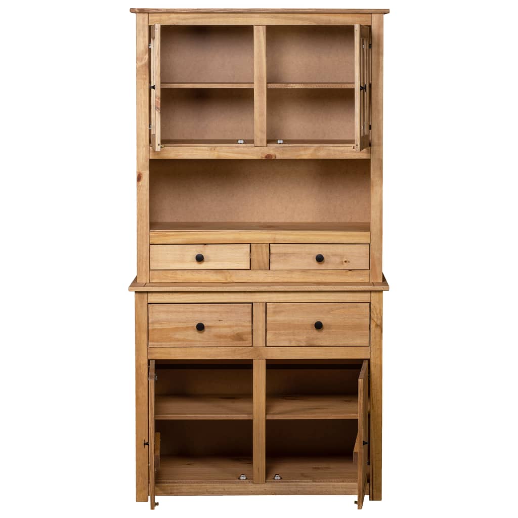 Highboard 93X40.5X180 Cm Solid Pine Panama Range