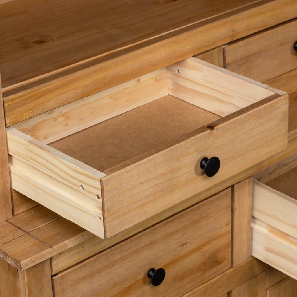 Highboard 93X40.5X180 Cm Solid Pine Panama Range