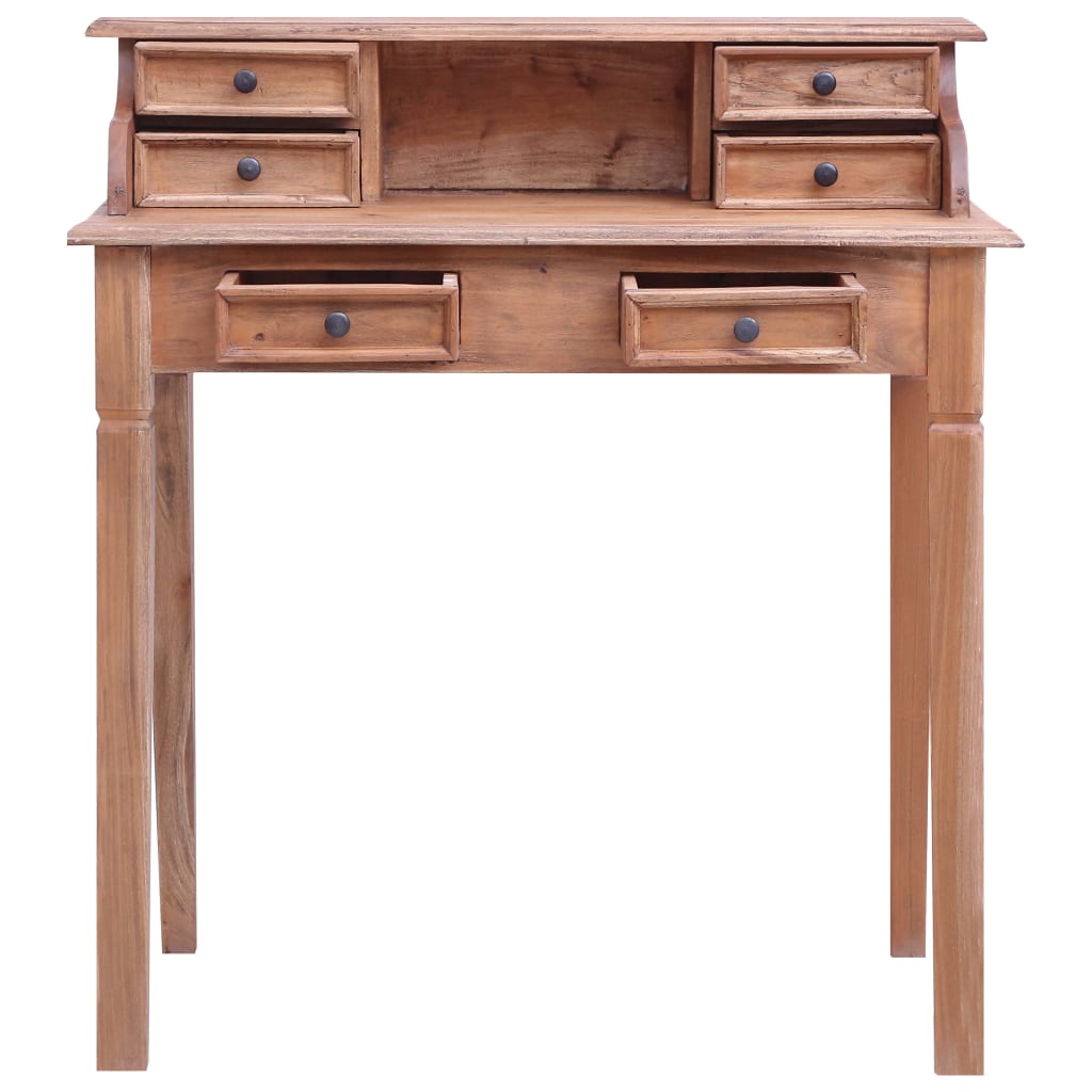 Writing Desk With Drawers 90X50X101 Cm Solid Mahogany Wood
