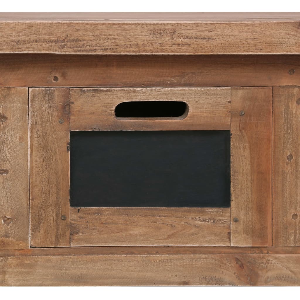 Tv Cabinet With 3 Drawers 120X30X40 Cm Solid Mahogany Wood