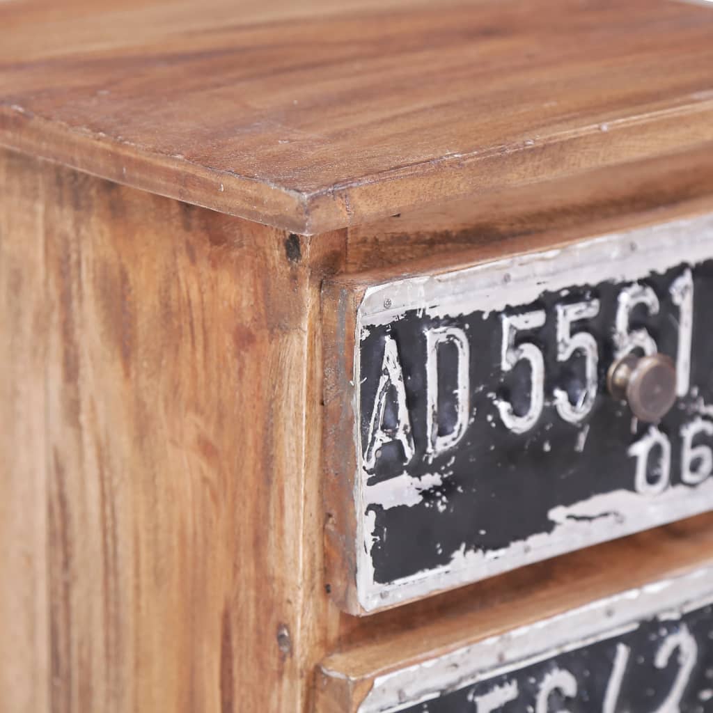 Bedside Cabinet 30X30X51 Cm Solid Mahogany Wood