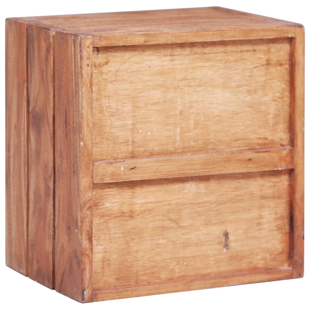 Bedside Cabinet With 3 Drawers 35X25X35 Cm Solid Mahogany Wood
