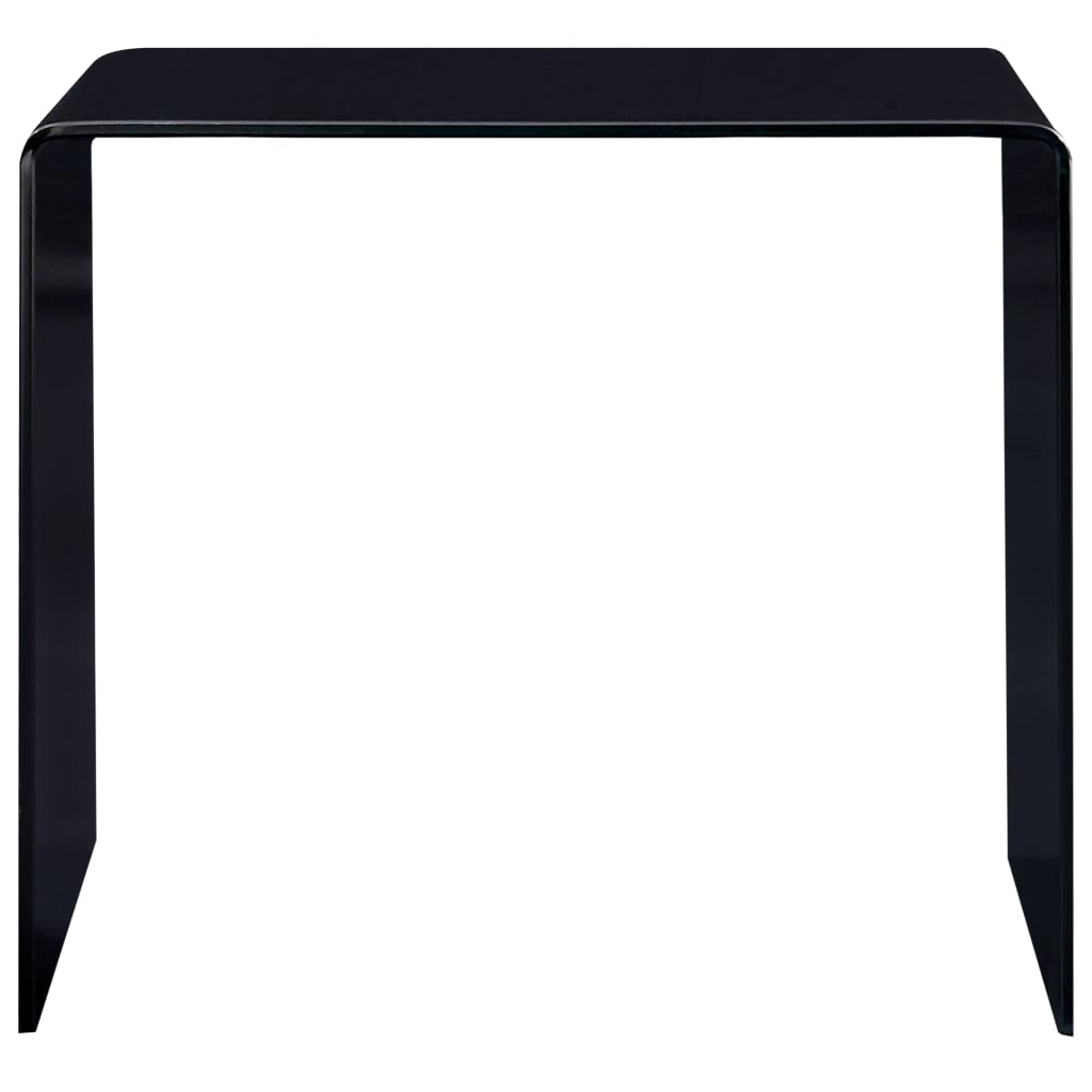 Coffee Table Black 50X50X45 Cm Tempered Glass