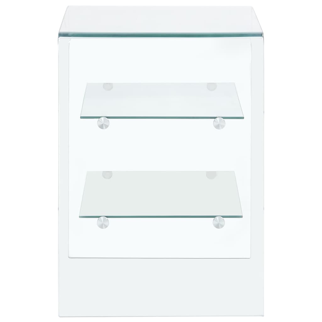 Coffee Table 50X40X56 Cm Tempered Glass