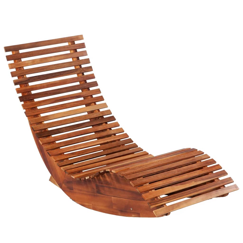 Rocking Sun Loungers 2 Pcs Acacia Wood