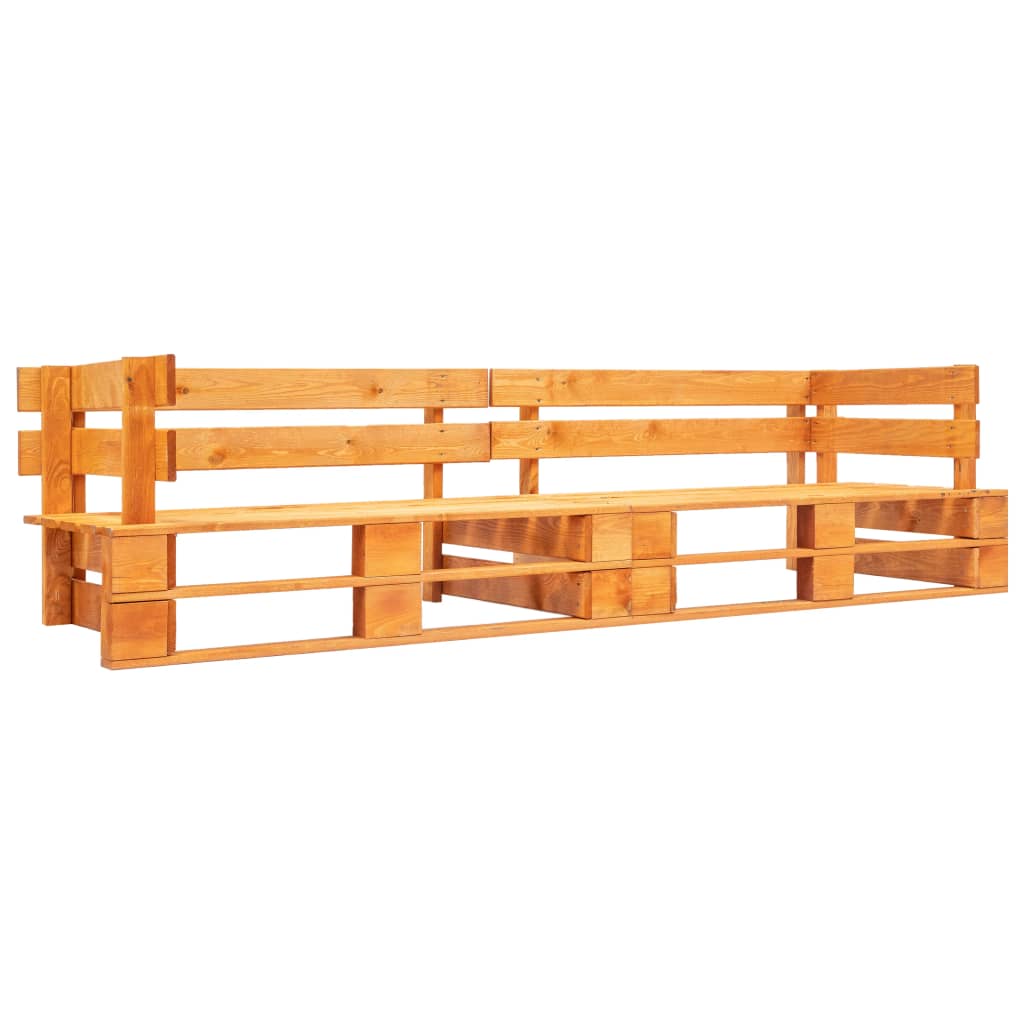 Garden 2-Seater Pallet Sofa Wood