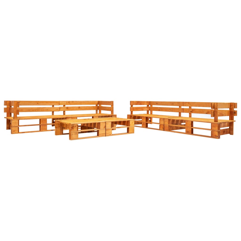 6 Piece Garden Pallets Lounge Set Wood