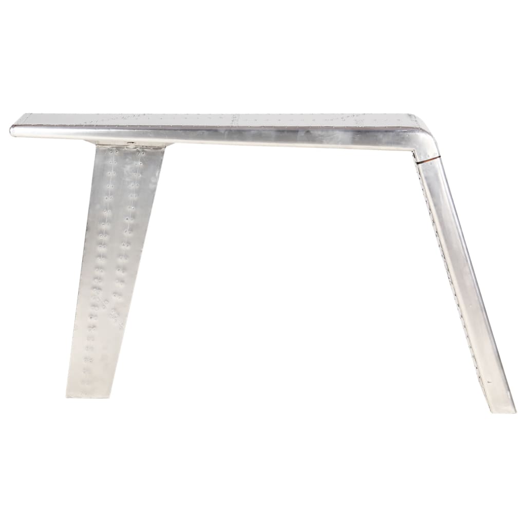 Aviator Desk Silver 112X50X76 Cm Metal