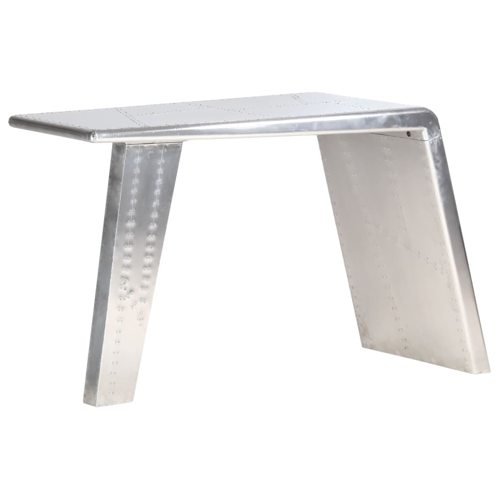Aviator Desk Silver 112X50X76 Cm Metal