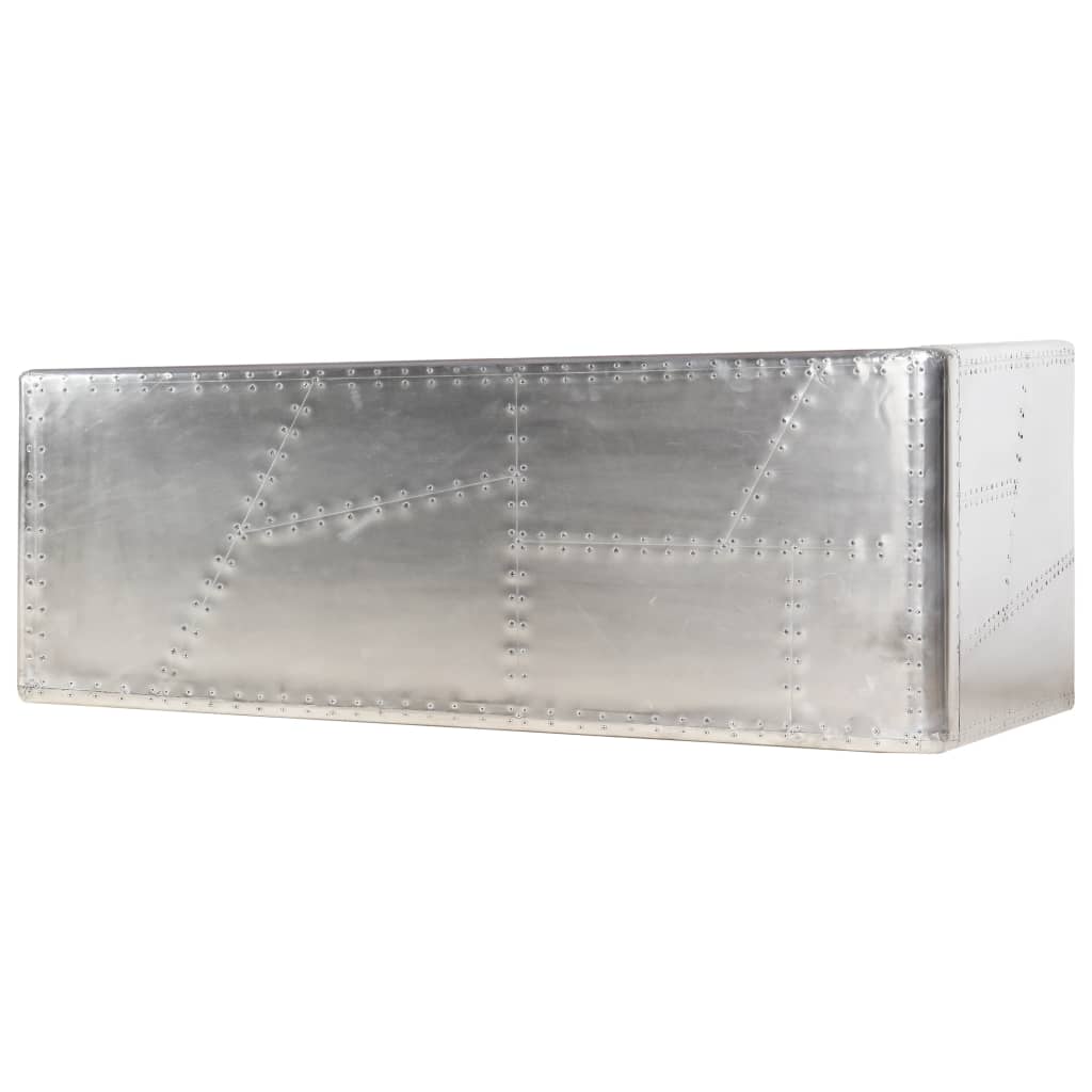 Aviator Desk Silver 112X50X76 Cm Metal