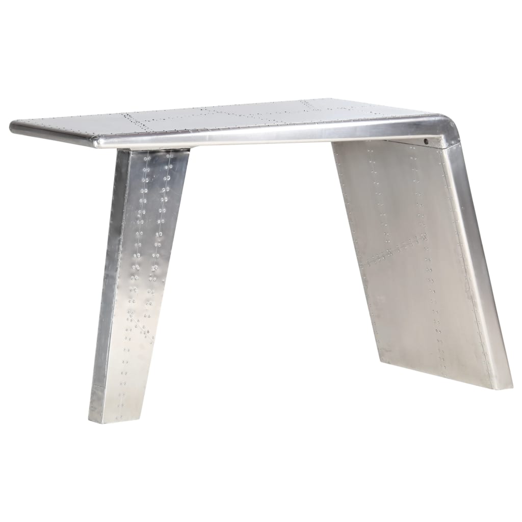 Aviator Desk Silver 112X50X76 Cm Metal