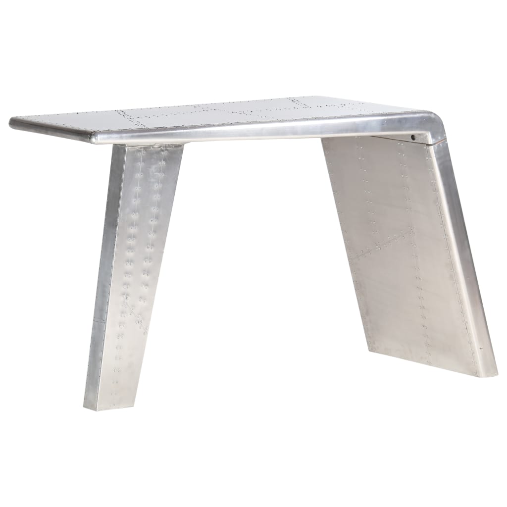 Aviator Desk Silver 112X50X76 Cm Metal