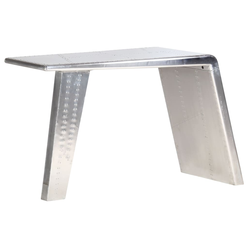 Aviator Desk Silver 112X50X76 Cm Metal