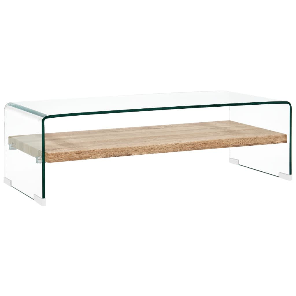 Coffee Table Clear Tempered Glass