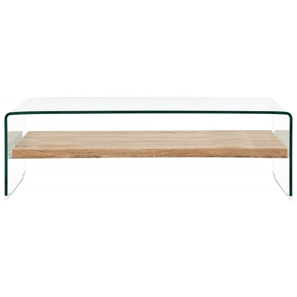 Coffee Table Clear Tempered Glass