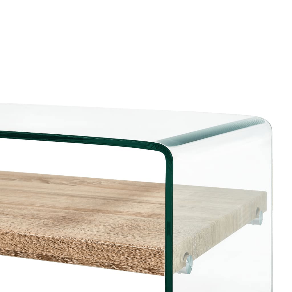 Coffee Table Clear Tempered Glass