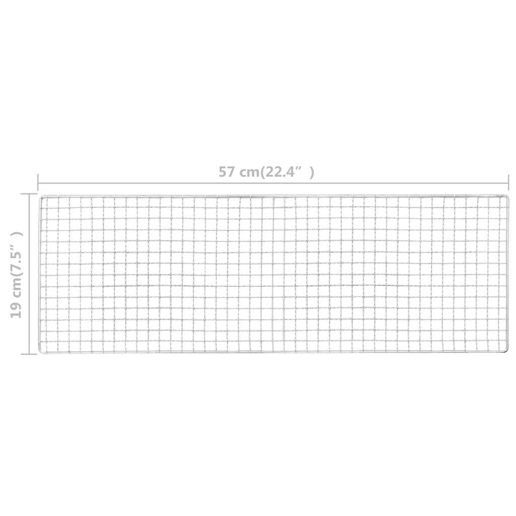 Portable Camping Bbq Grill Steel 60X22.5X33 Cm