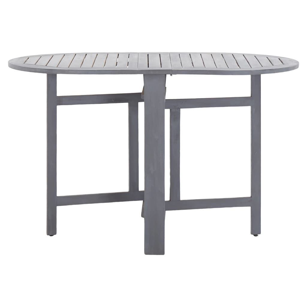 Garden Table Grey 120X70X74 Cm Solid Acacia Wood