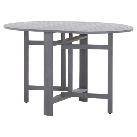 Garden Table Grey 120X70X74 Cm Solid Acacia Wood