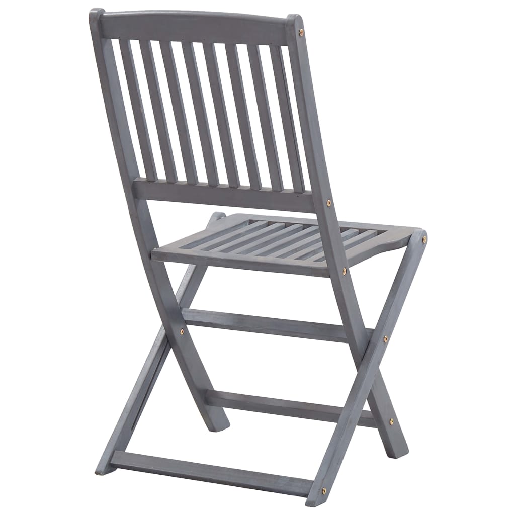 Folding Outdoor Chairs 2 Pcs Solid Acacia Wood