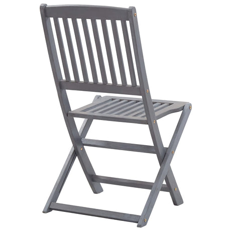 Folding Outdoor Chairs 2 Pcs Solid Acacia Wood