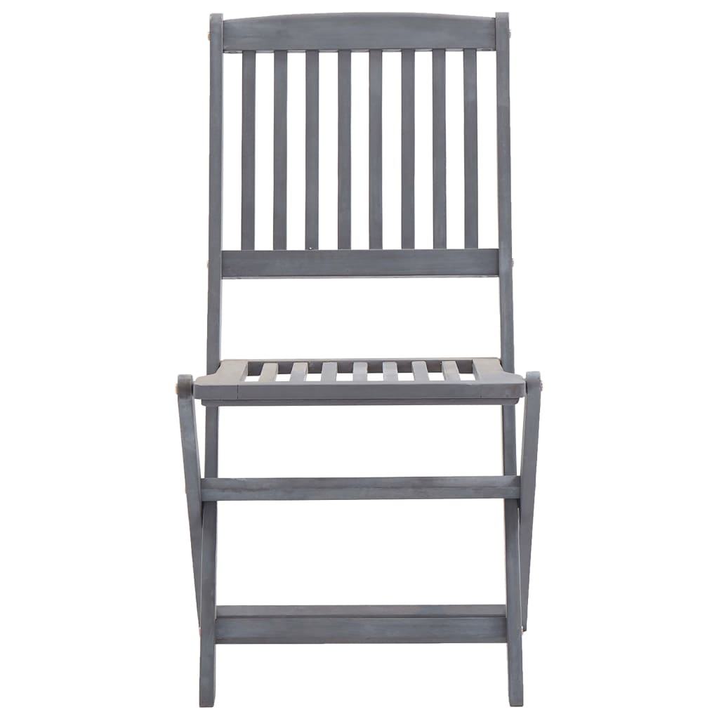 Folding Outdoor Chairs 2 Pcs Solid Acacia Wood