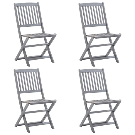 Folding Outdoor Chairs 2 Pcs Solid Acacia Wood