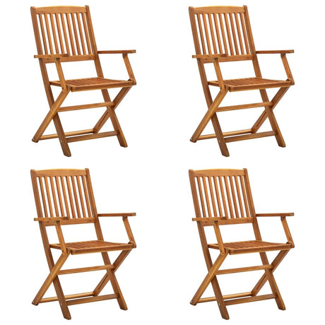 Folding Outdoor Chairs 2 Pcs Solid Acacia Wood