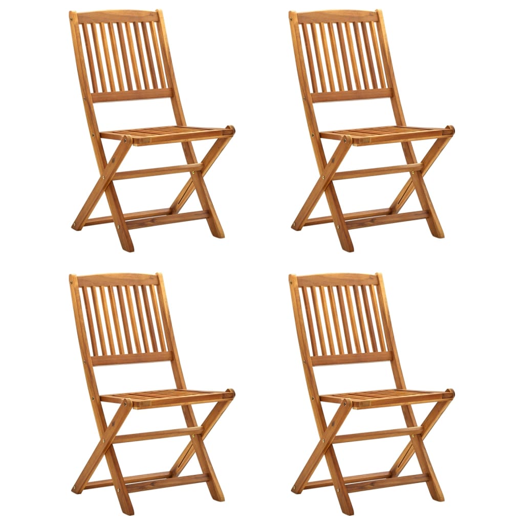 Folding Outdoor Chairs 2 Pcs Solid Acacia Wood