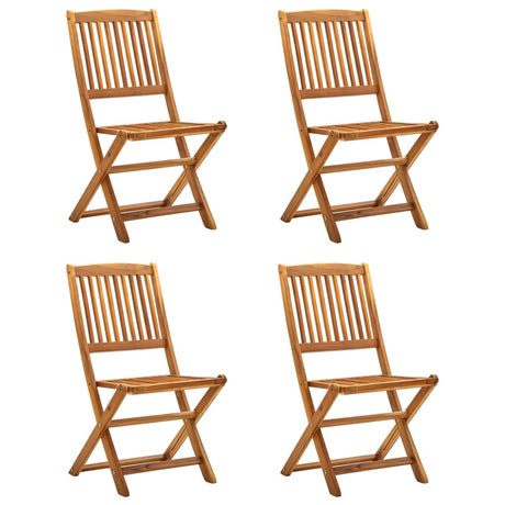 Folding Outdoor Chairs 2 Pcs Solid Acacia Wood