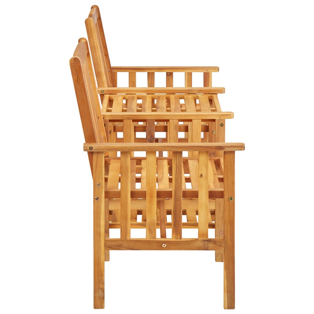 Garden Chairs With Tea Table 159X61X92 Cm Solid Acacia Wood