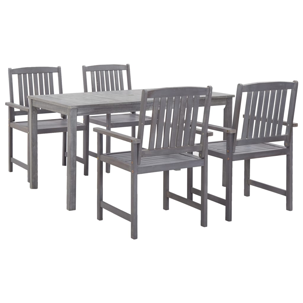7 Piece Outdoor Dining Set Solid Acacia Wood