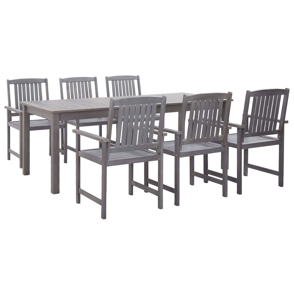 7 Piece Outdoor Dining Set Solid Acacia Wood