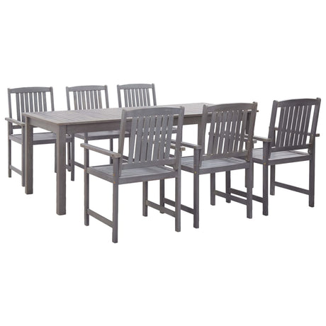 7 Piece Outdoor Dining Set Solid Acacia Wood