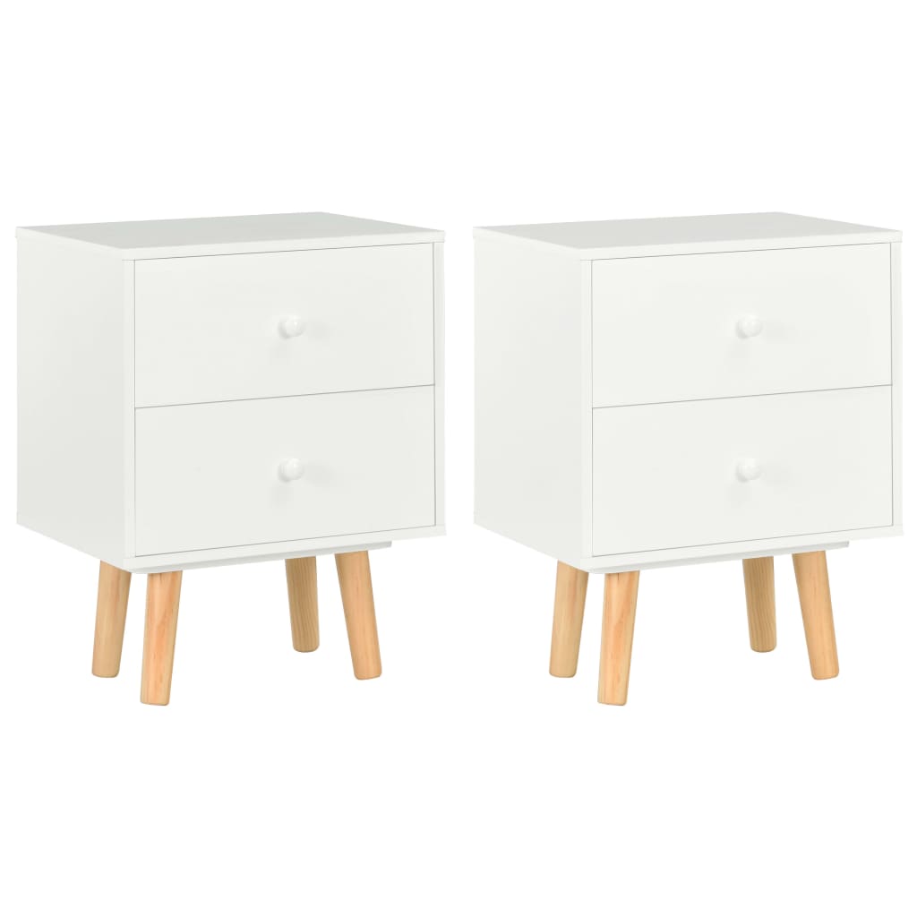Bedside Cabinets 2 Pcs 40X30X50 Cm Solid Pinewood