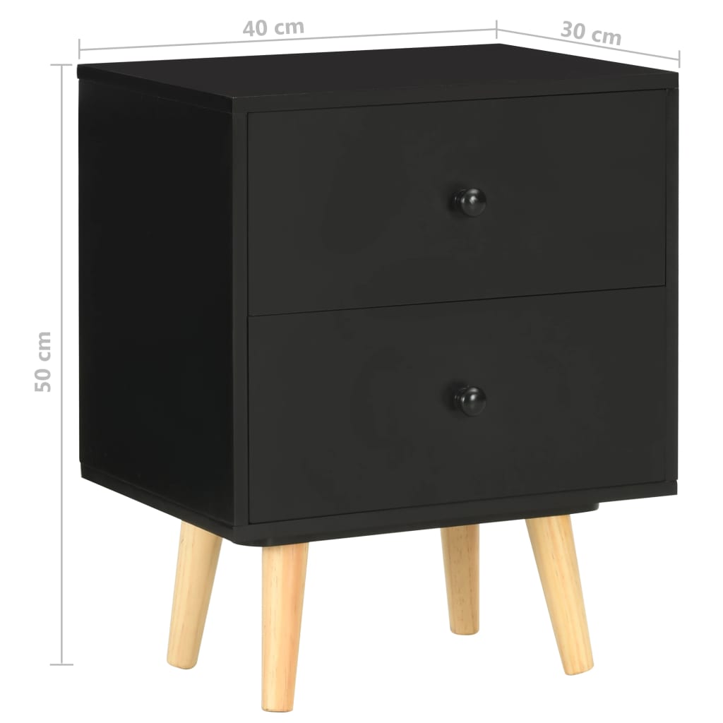 Bedside Cabinets 2 Pcs 40X30X50 Cm Solid Pinewood