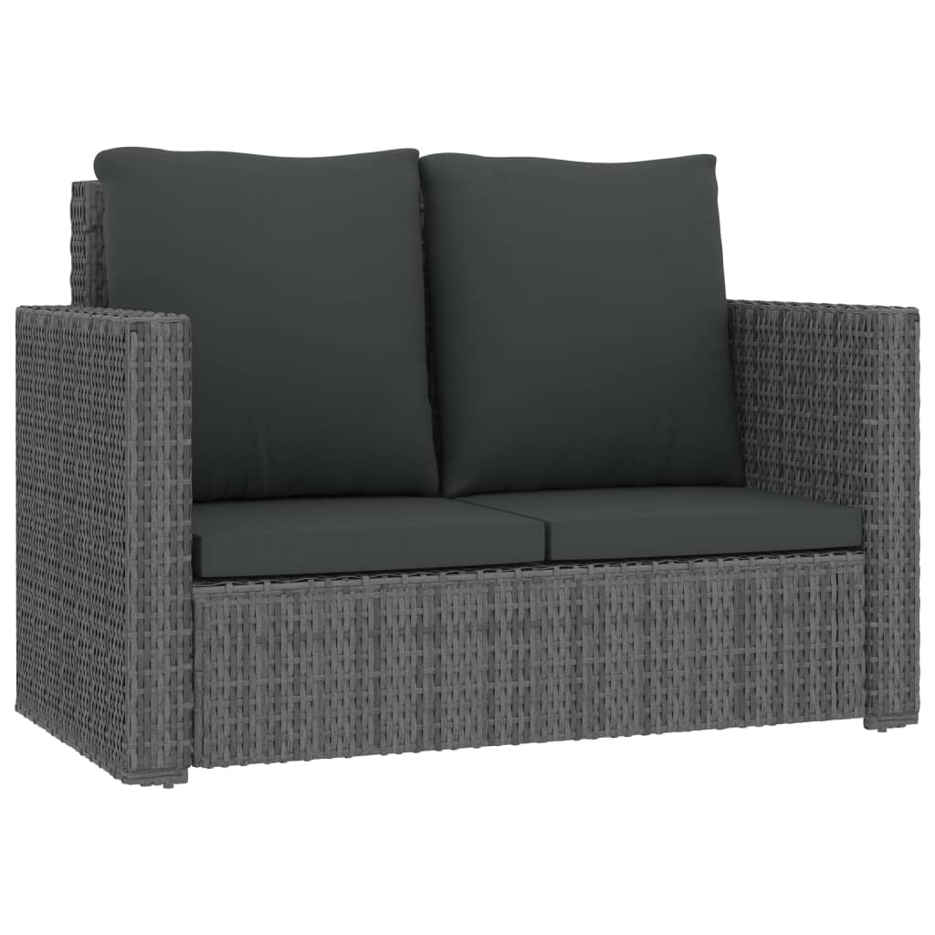 2 Piece Garden Lounge Set With Cushions Poly Rattan