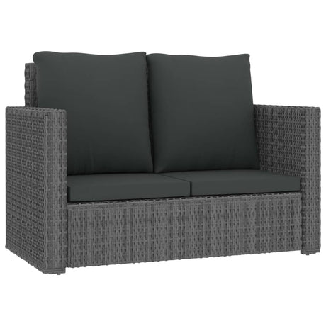 2 Piece Garden Lounge Set With Cushions Poly Rattan