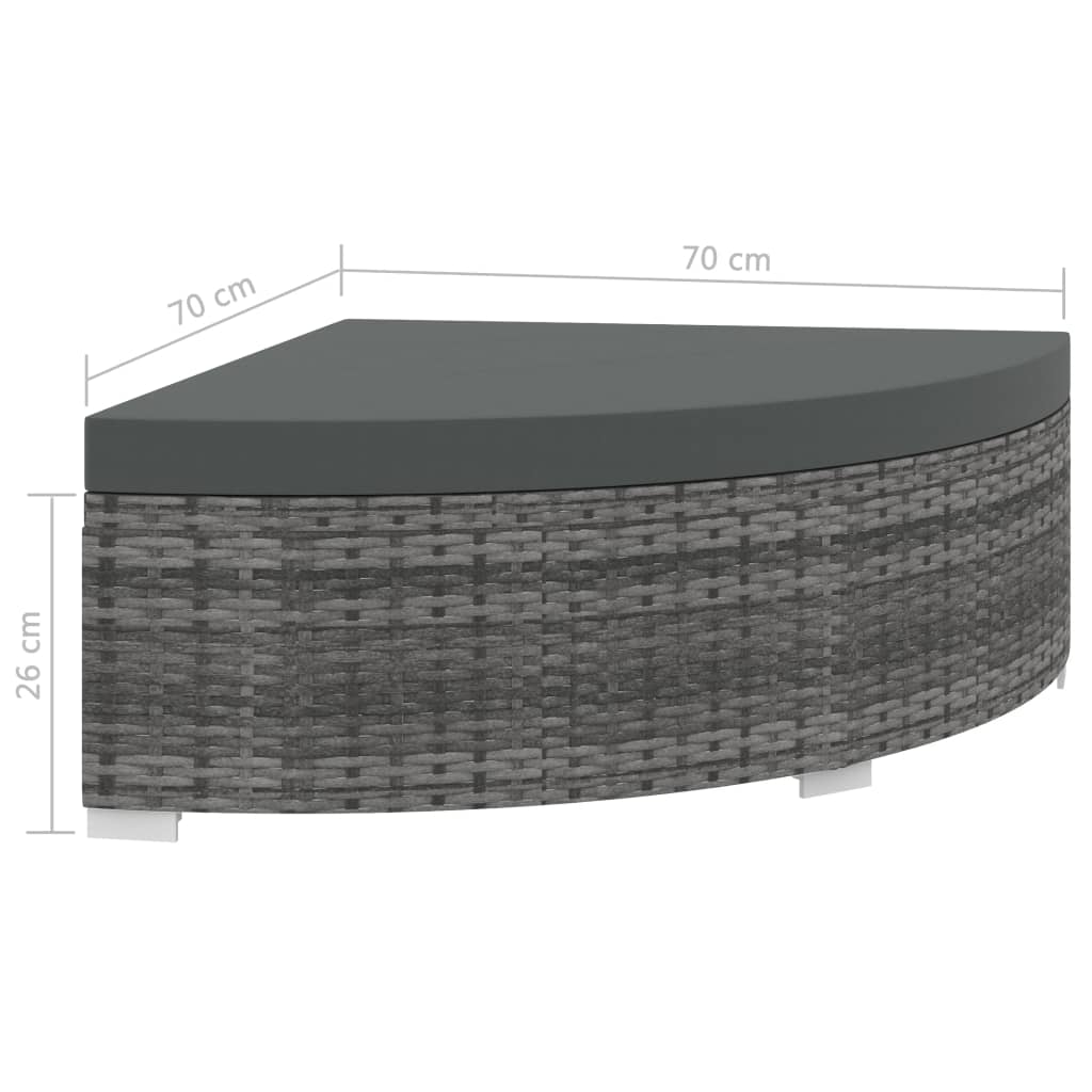 6 Piece Garden Lounge Set With Cushions Poly Rattan