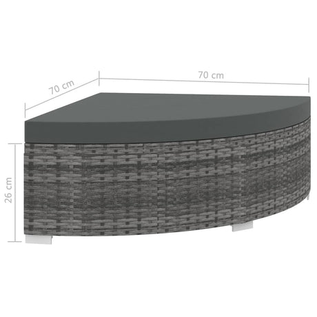 6 Piece Garden Lounge Set With Cushions Poly Rattan