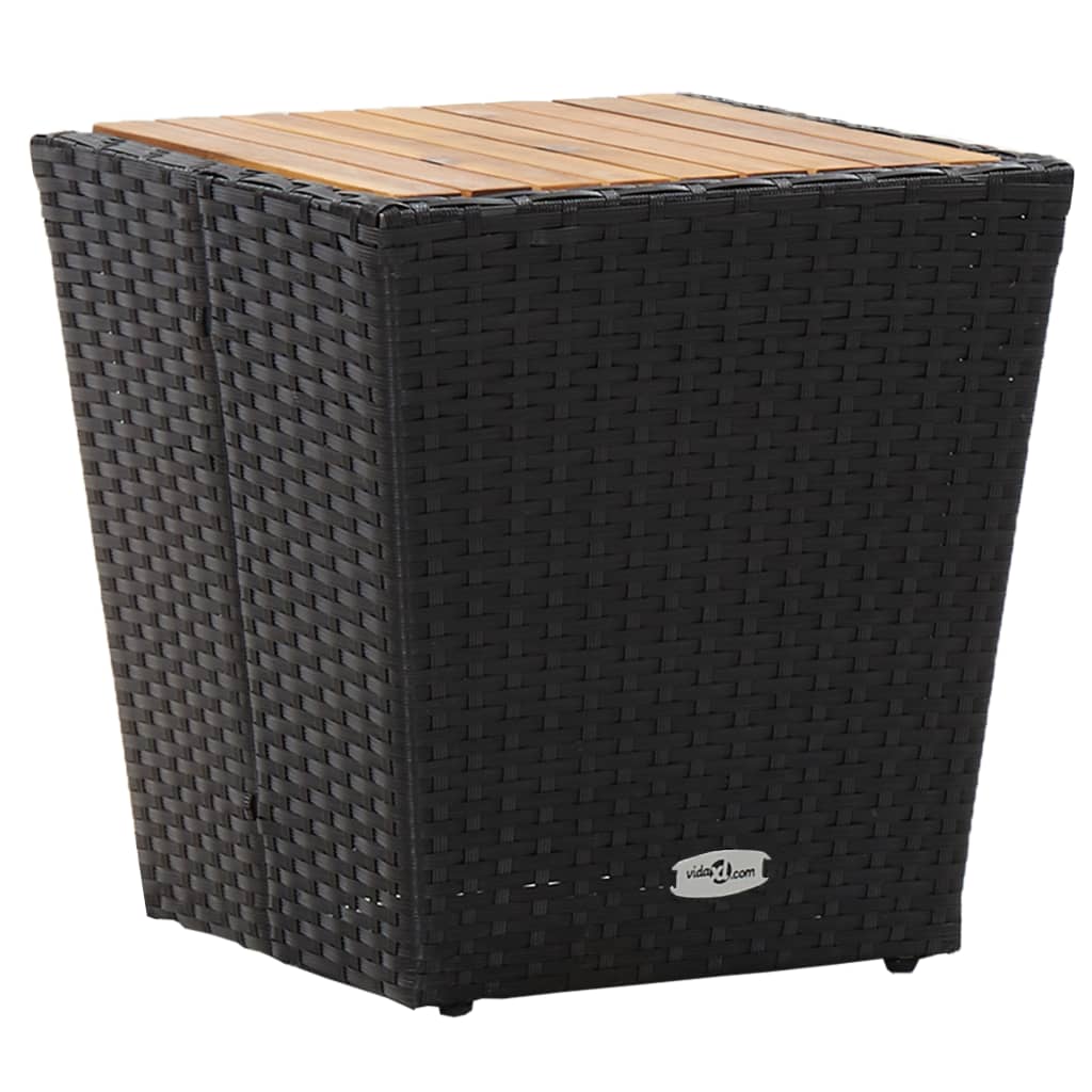 Tea Table 41.5X41.5X43 Cm Poly Rattan And Tempered