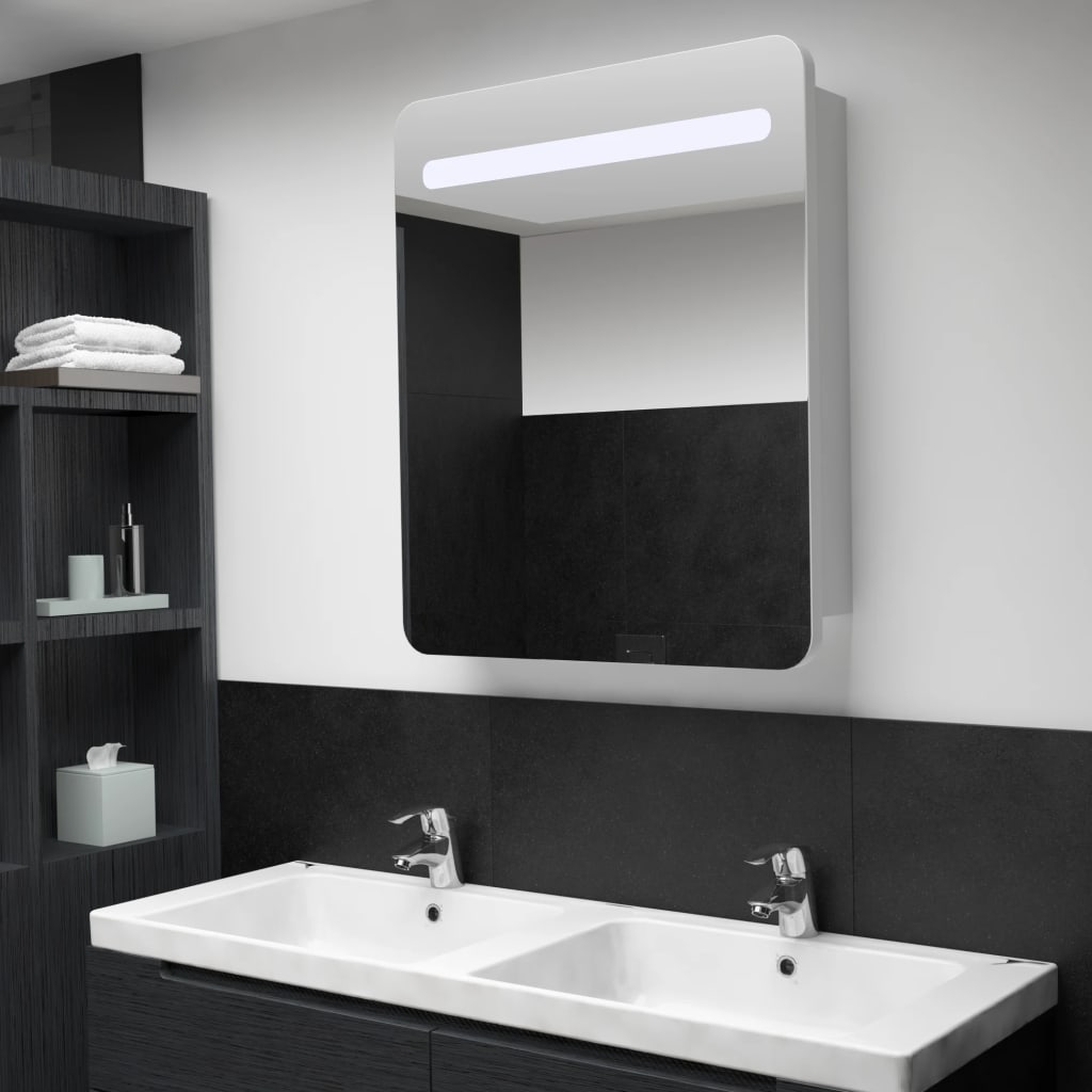 Led Bathroom Mirror Cabinet 68X9X80 Cm