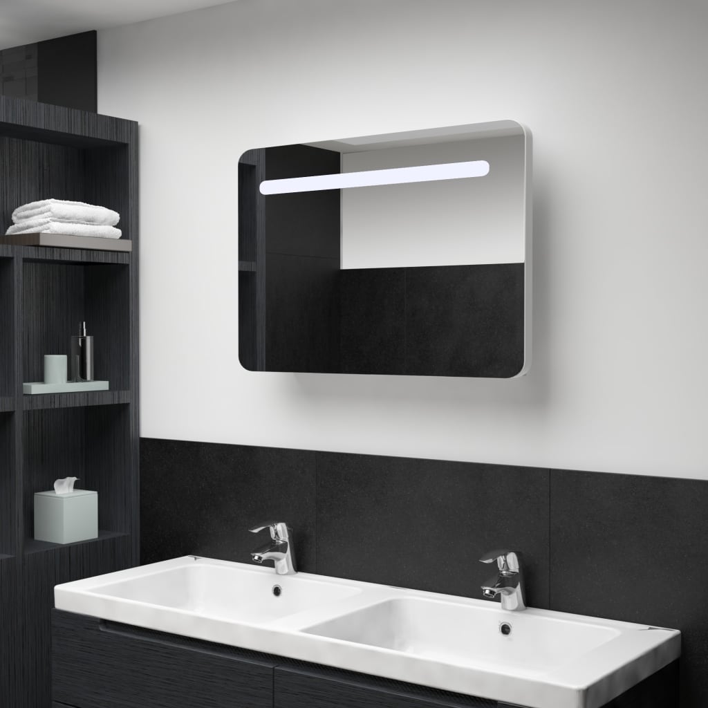 Led Bathroom Mirror Cabinet 80X9.5X55 Cm