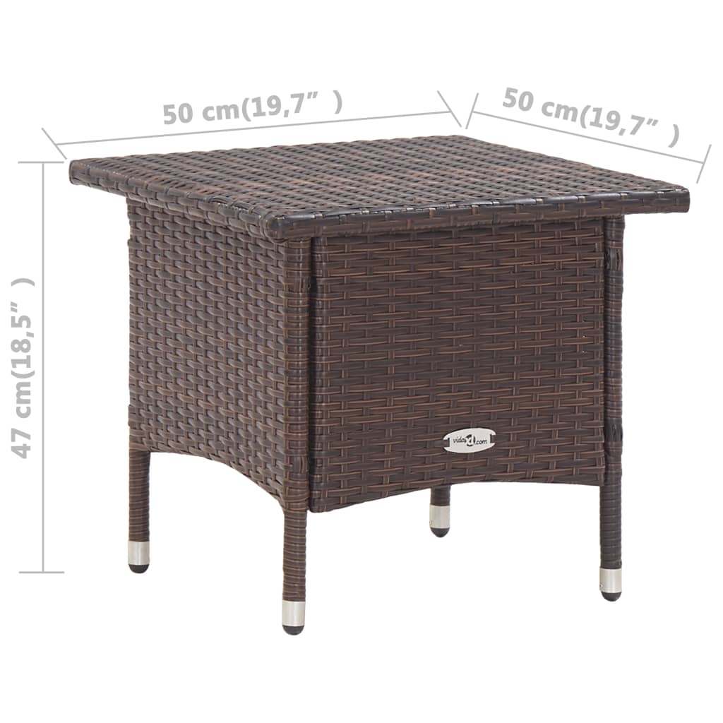 Tea Table 50X50X47 Cm Poly Rattan