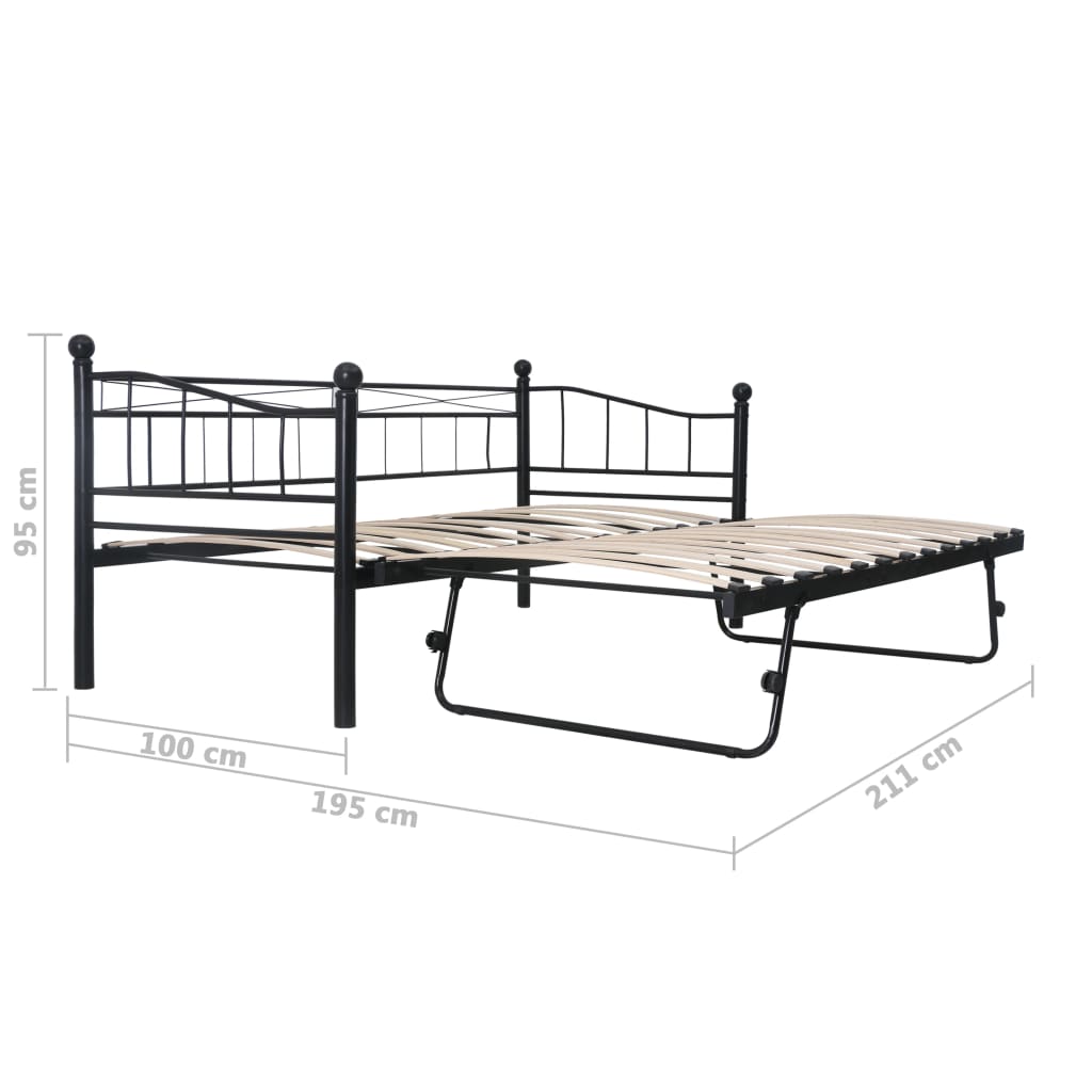 Bed Frame Without Mattress Steel 180X200/90X200 Cm