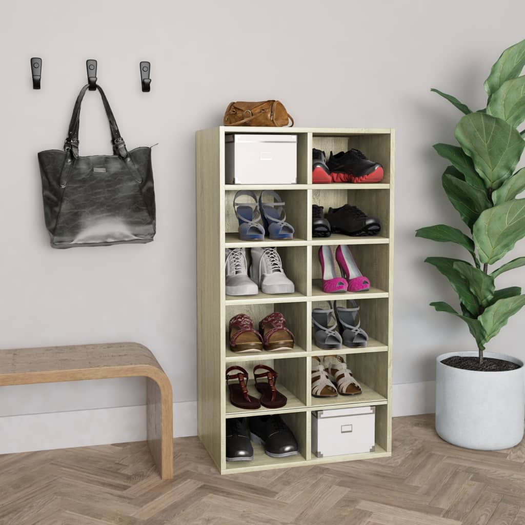 Shoe Rack 54X34X100.5 Cm Engineered Wood