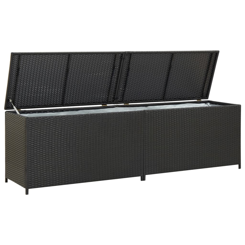 Garden Storage Box Poly Rattan