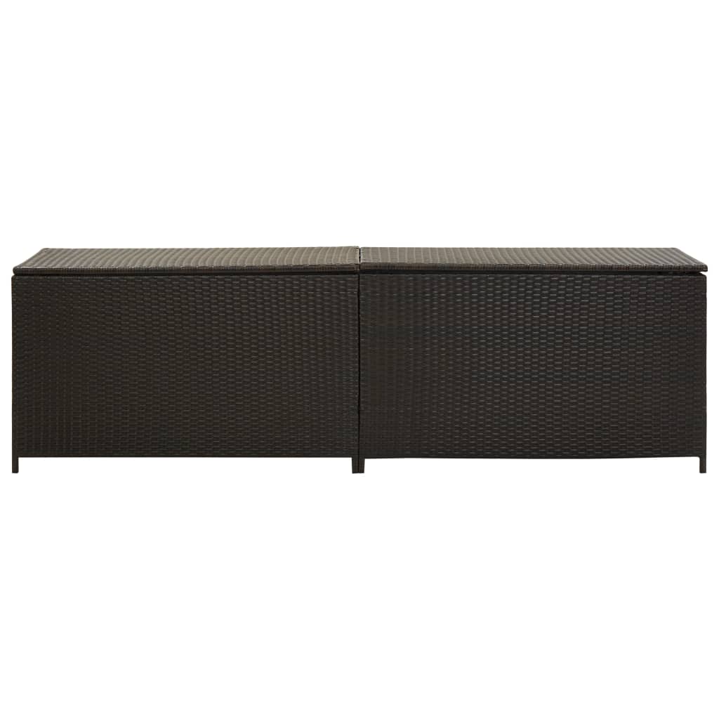 Garden Storage Box Poly Rattan