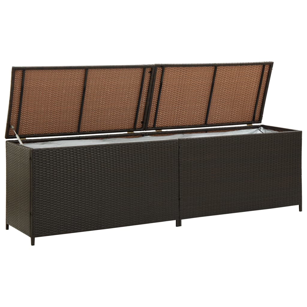Garden Storage Box Poly Rattan