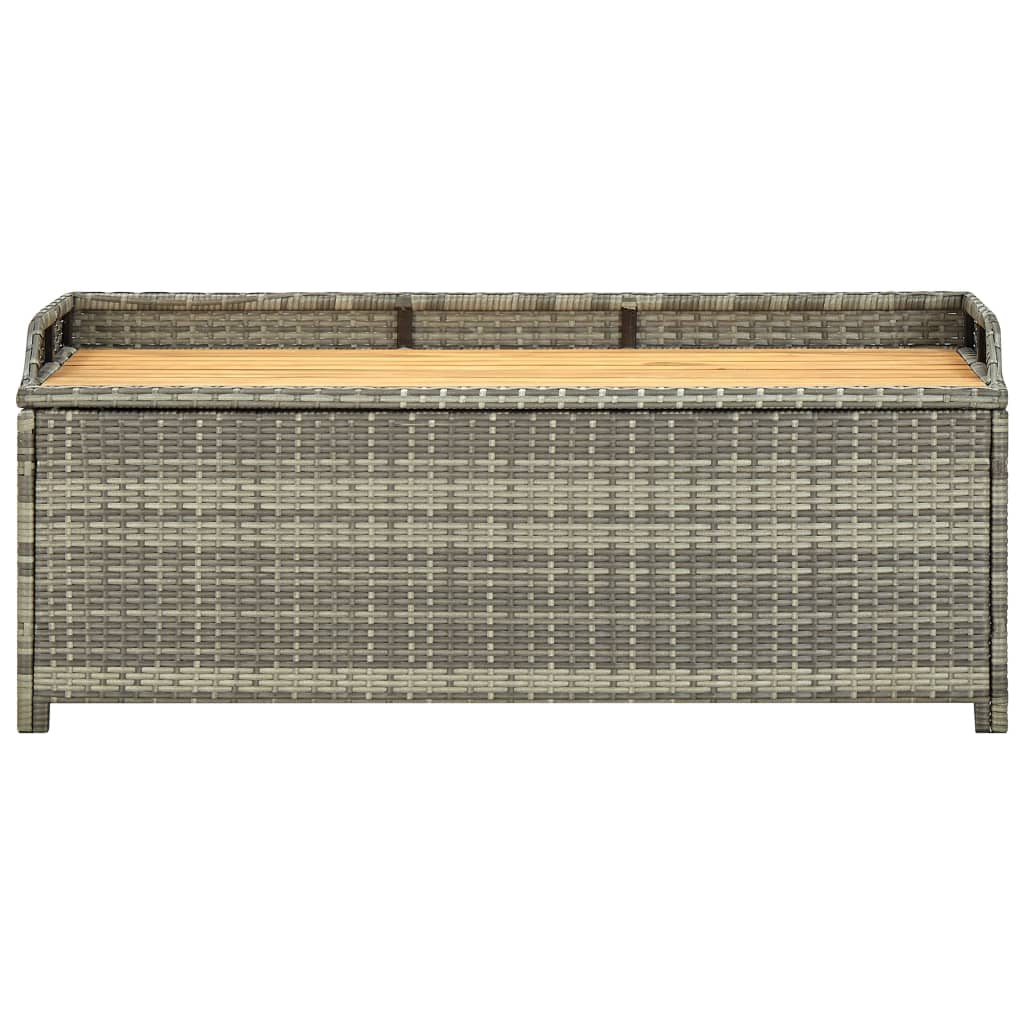 Garden Storage Bench 120 Cm Poly Rattan